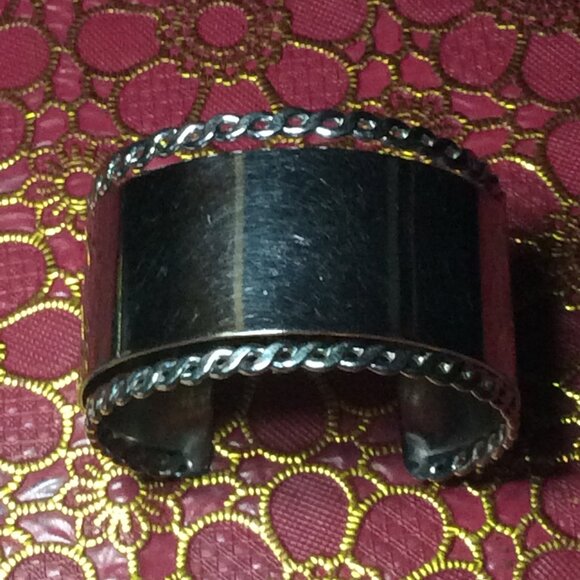 Vintage Steel Unisex Bangle Cuff Bracelet - Picture 1 of 5